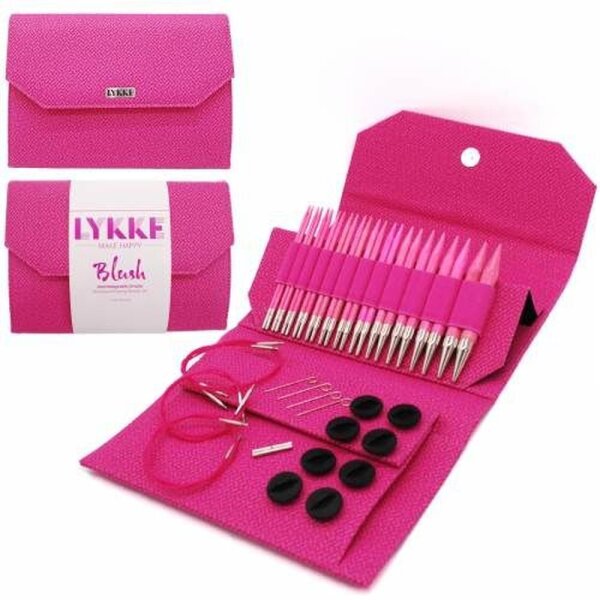 LYKKE Nadelset austauschbare Nadelspitzen Magenta 3,5 - 12 mm 13 cm