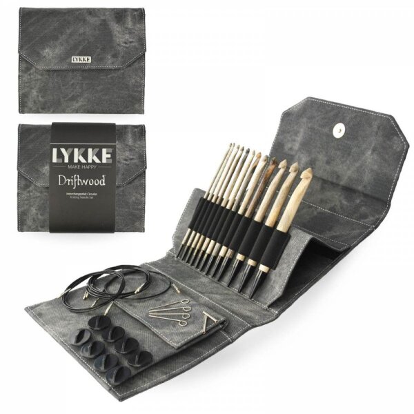 LYKKE Nadelset austauschbare tunesische H&auml;kelnadeln 3,50 mm-11,50 mm 15 cm