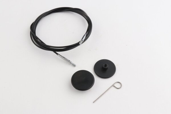 Seil f&uuml;r Nadelspitzen 126 cm 150 cm schwarz