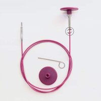 KnitPro Seil f&uuml;r Nadelspitzen 56 cm 80 cm lila 360&deg;