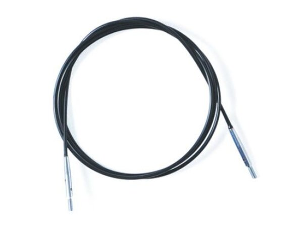 KnitPro Seil f&uuml;r Nadelspitzen Swivel schwarz drehbar 126 cm ergibt 150 cm