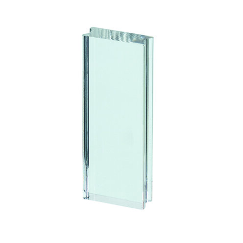 Acrylblock, mit Griffmulde, transparent