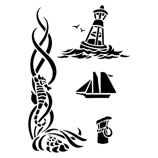 Stencil-Schablone Maritim
