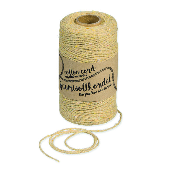 Baumwollkordel, waschbar 30&deg;, stroh, 80 g / ca. 220 m