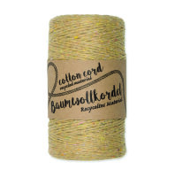Baumwollkordel, waschbar 30&deg;, stroh, 80 g / ca. 220 m