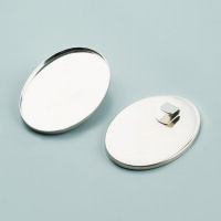 Collier f&uuml;r Modelliermassen, oval hoch, silberfarbig