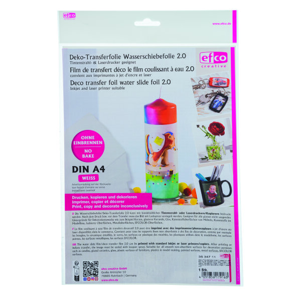 Deko-Transferfolie 2.0, Inkjet + Laser, wei&szlig;, 1 St.