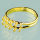 Fingerring, mit 10 &Ouml;sen, verstellbar, goldfarbig, 2 Stk.