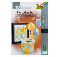 Fotokartonblock  gold / silber, 10 Blatt / 300 g / m&sup2;