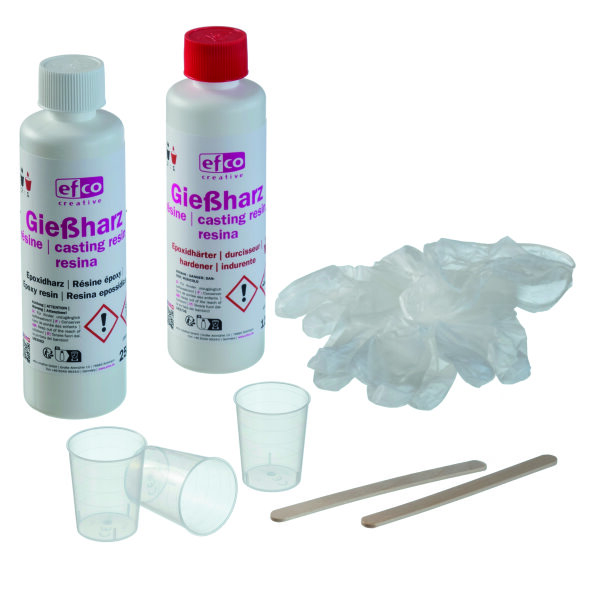 Gie&szlig;harz Komplettset  transparent, 250 + 125 g / 9-teilig