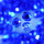 Glasfacettperlen rund irisierend blau 50 Stk.