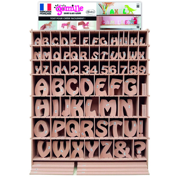 Gomille Display B, Buchstaben / Zahlen/ Zeichen  1361 - teilig