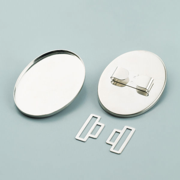 G&uuml;rtelschlie&szlig;e f&uuml;r Mod.masse, oval hoch, silberfarbig, f&uuml;r G&uuml;rtelbreite 25 mm