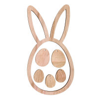 Holzdeko, Ostern, natur, 6 - teilig
