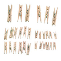 Holzklammern  roh, 30 / 45 / 72 mm 12 / 12 / 6 Stk.