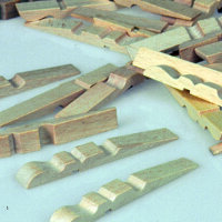 Holzklammernteile  roh, 1.000 Stk.