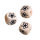 Holzperle W&uuml;rfel, Blume, hell gebleicht